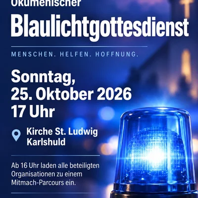 Blaulichtgottesdienst mit Mitmach-Parcours